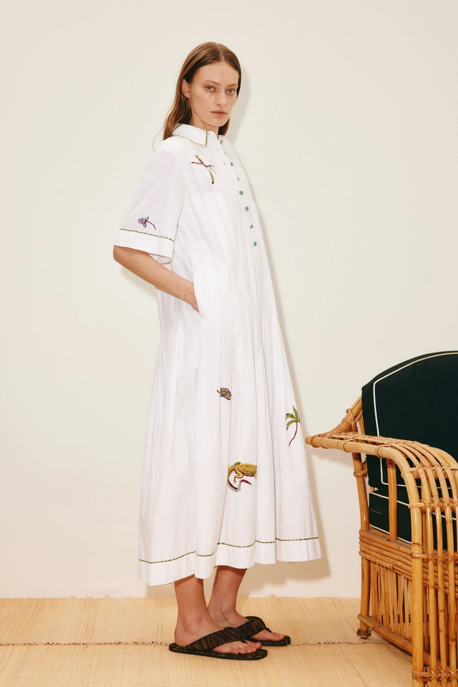Alemais Camelia Embellished Shirtdress - Image 4