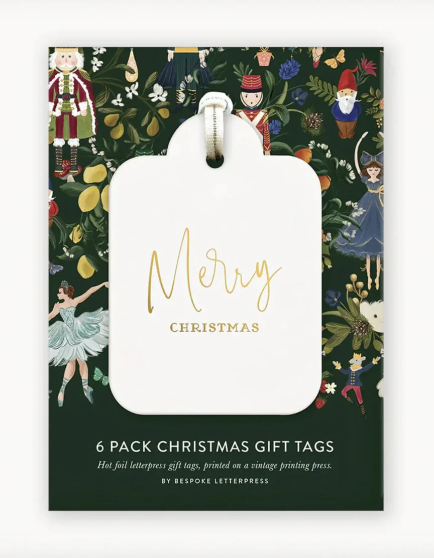 Bespoke Letterpress 6pk Christmas Gift Tags - Image 5