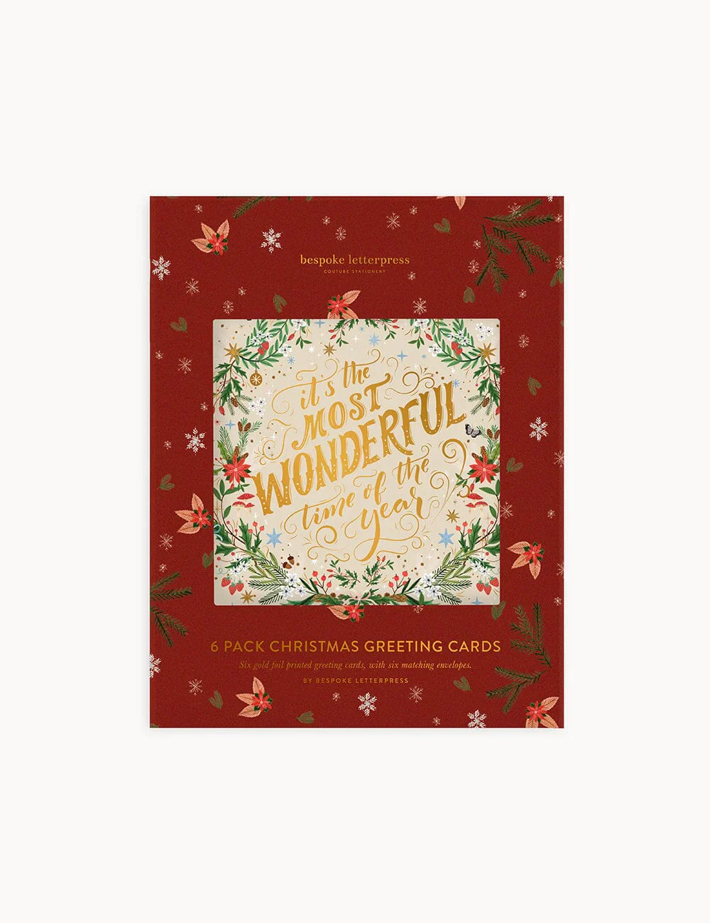 Bespoke Letterpress Christmas Card Boxset - 6 pack