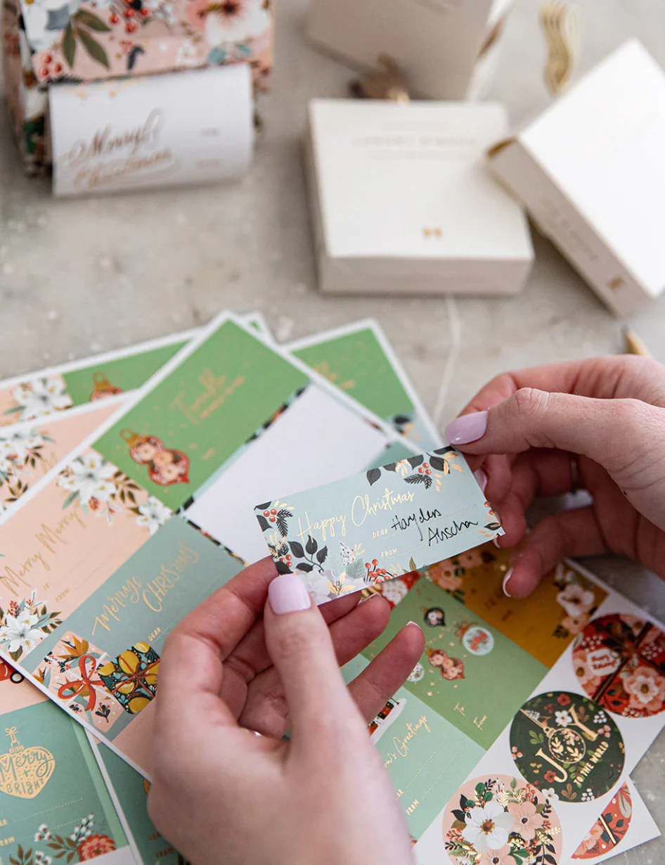 Bespoke Letterpress Christmas Stickers - Image 3