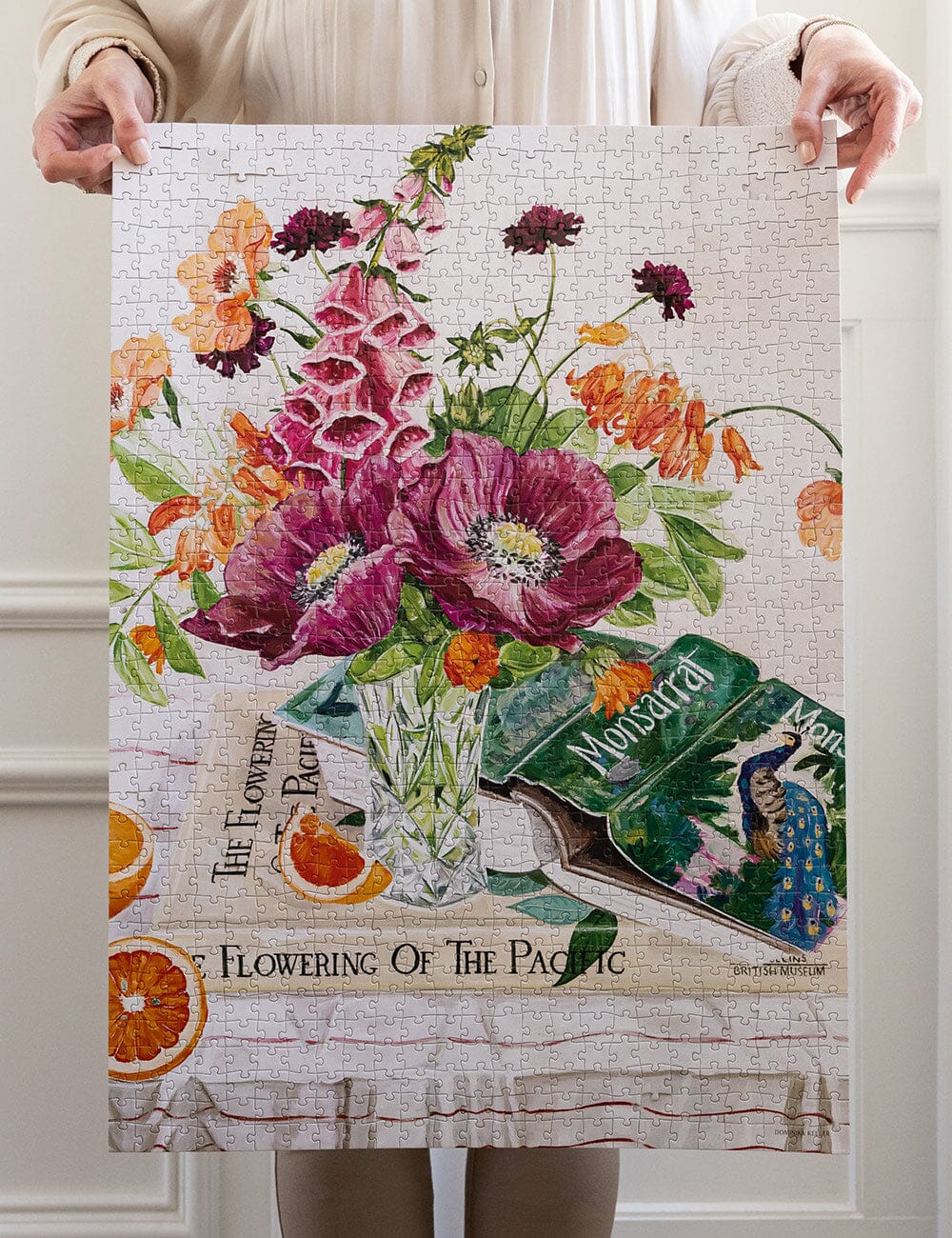 Bespoke Letterpress Poppies and Foxglove Puzzle (1000pc) - Image 3