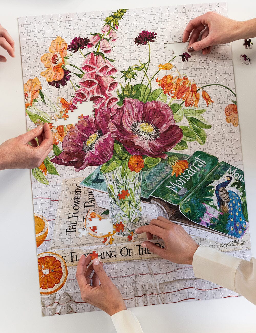 Bespoke Letterpress Poppies and Foxglove Puzzle (1000pc) - Image 5