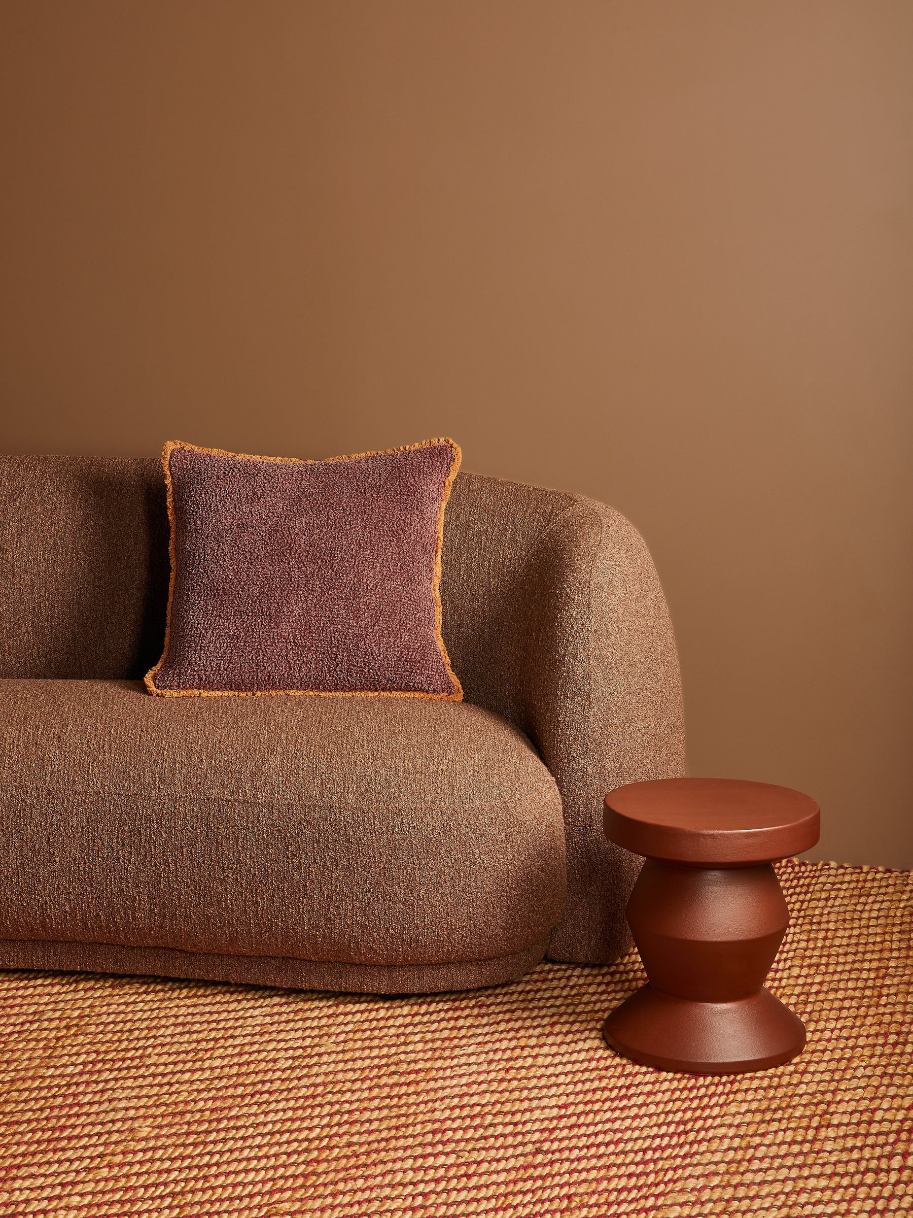Bonnie & Neil Grain Hazelnut Cushion - Image 3