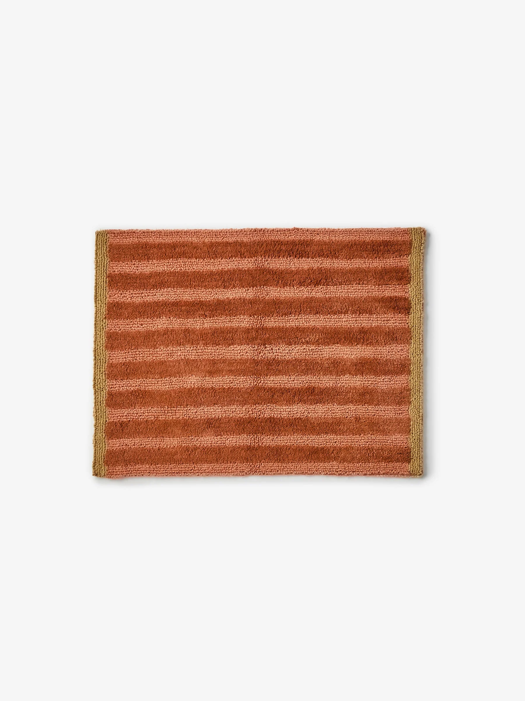 Bonnie & Neil Jardin Stripe Terracotta Bath Mat - Image 4