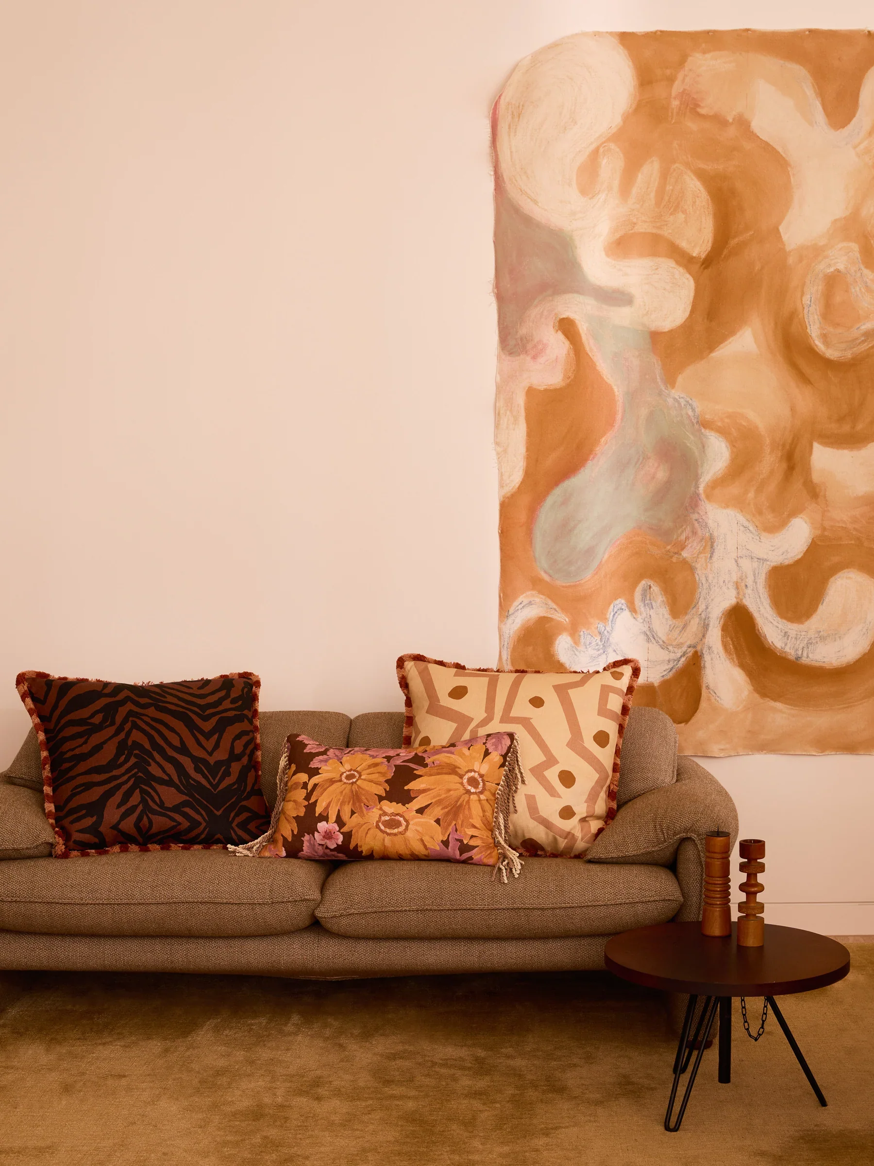 Bonnie & Neil Marigold Amber Linen Cushion - Image 6