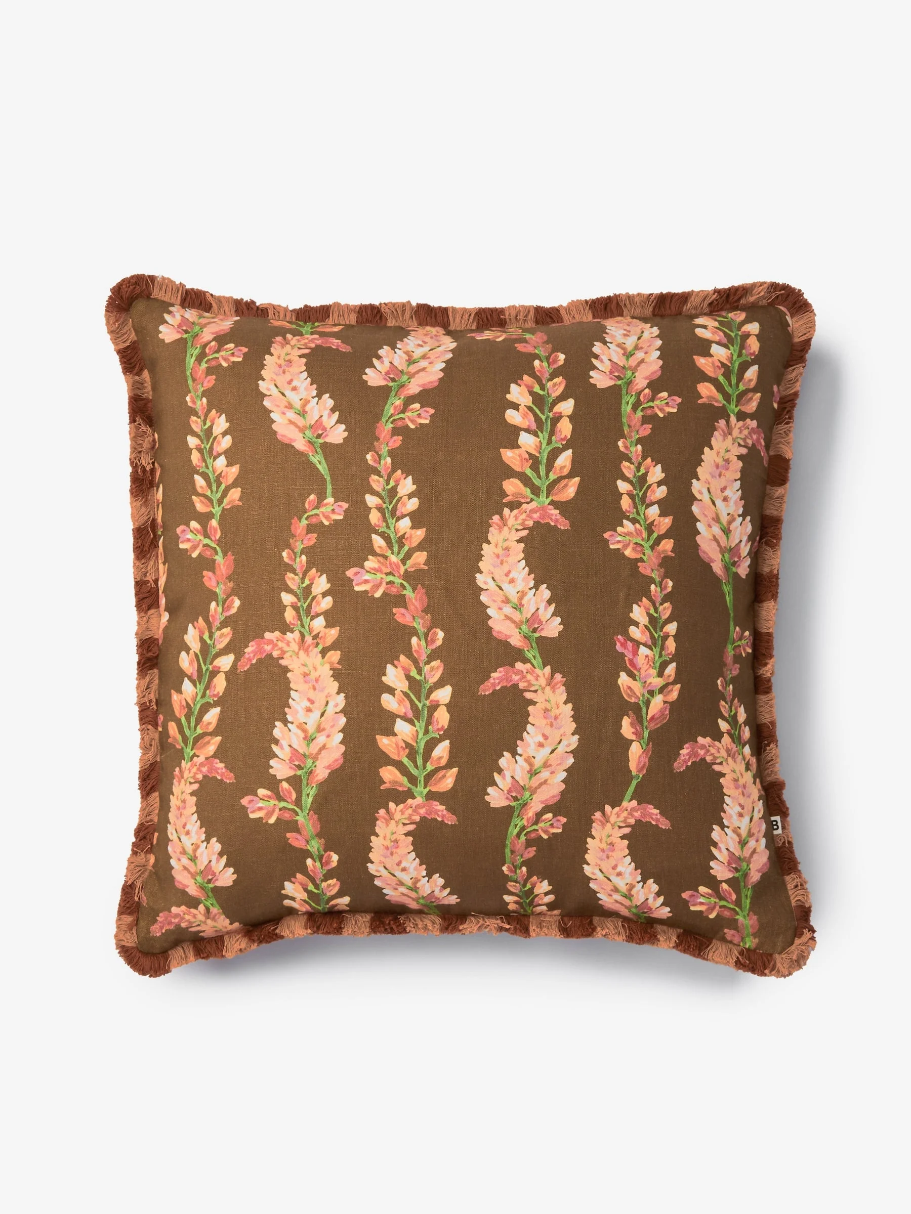 Bonnie & Neil Penny Brown Linen Cushion - Image 6