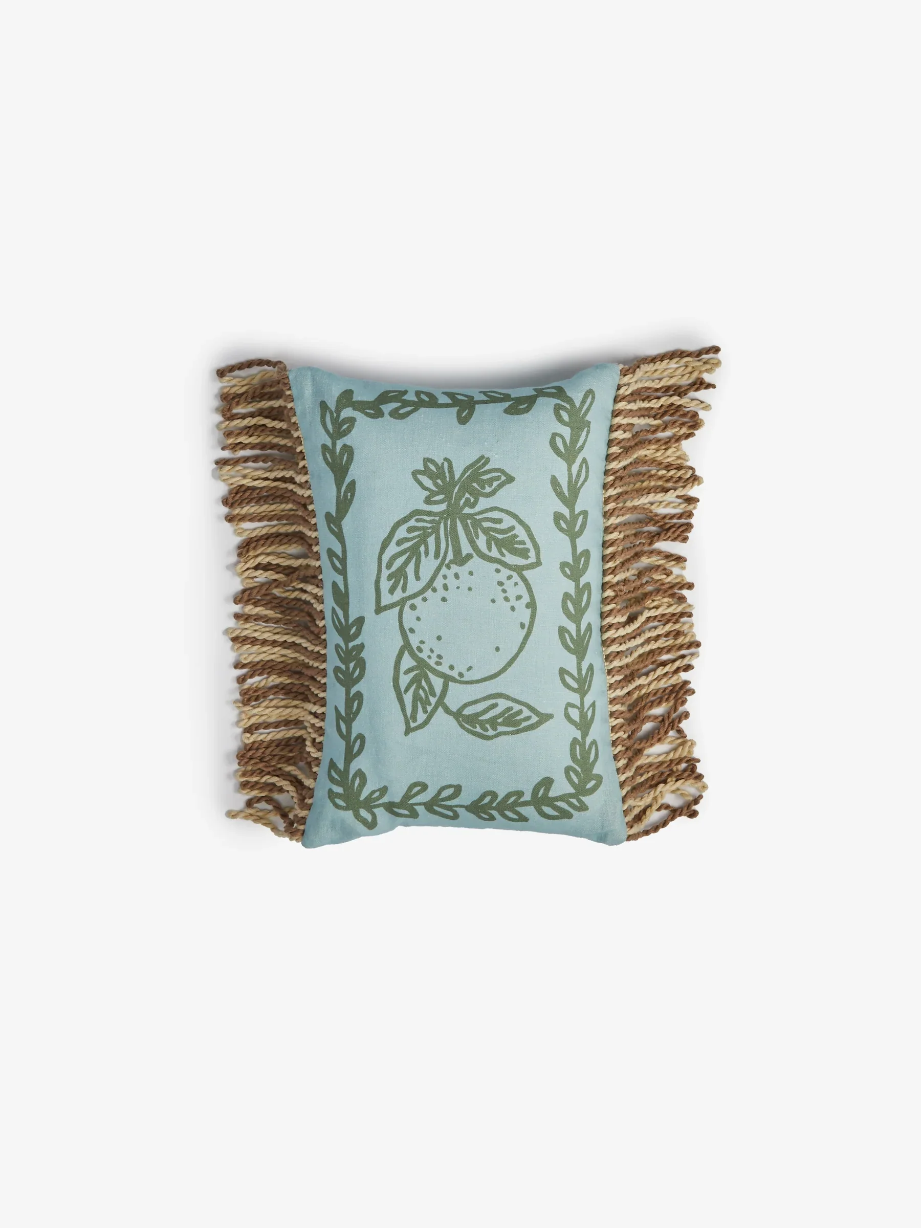 Bonnie & Neil Petra Blue Linen Cushion - Image 3