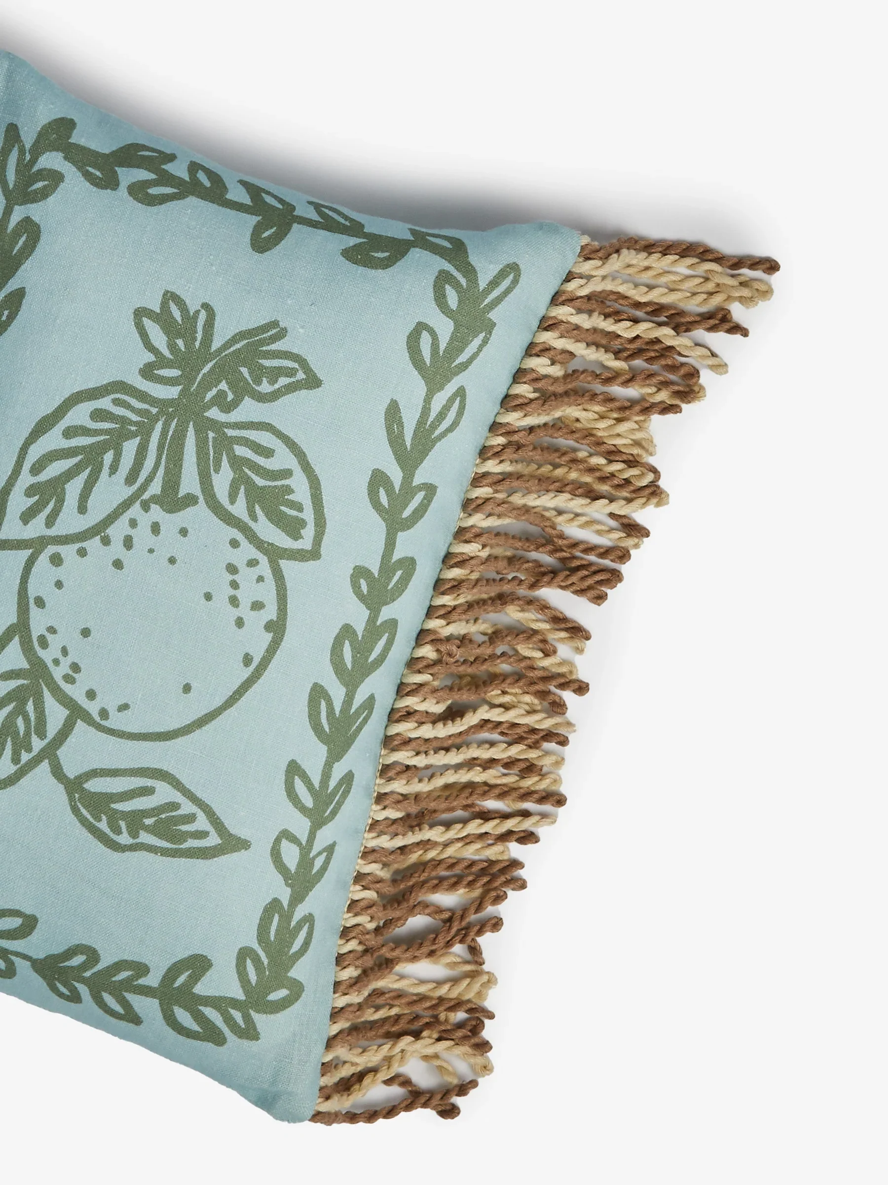 Bonnie & Neil Petra Blue Linen Cushion - Image 4
