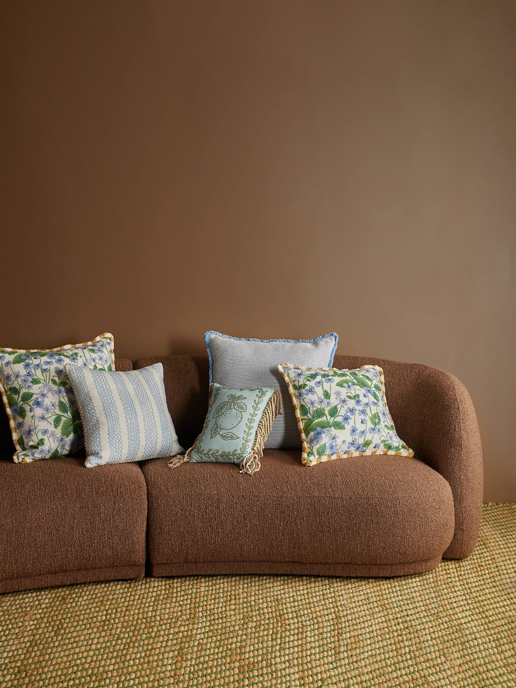 Bonnie & Neil Petra Blue Linen Cushion - Image 5