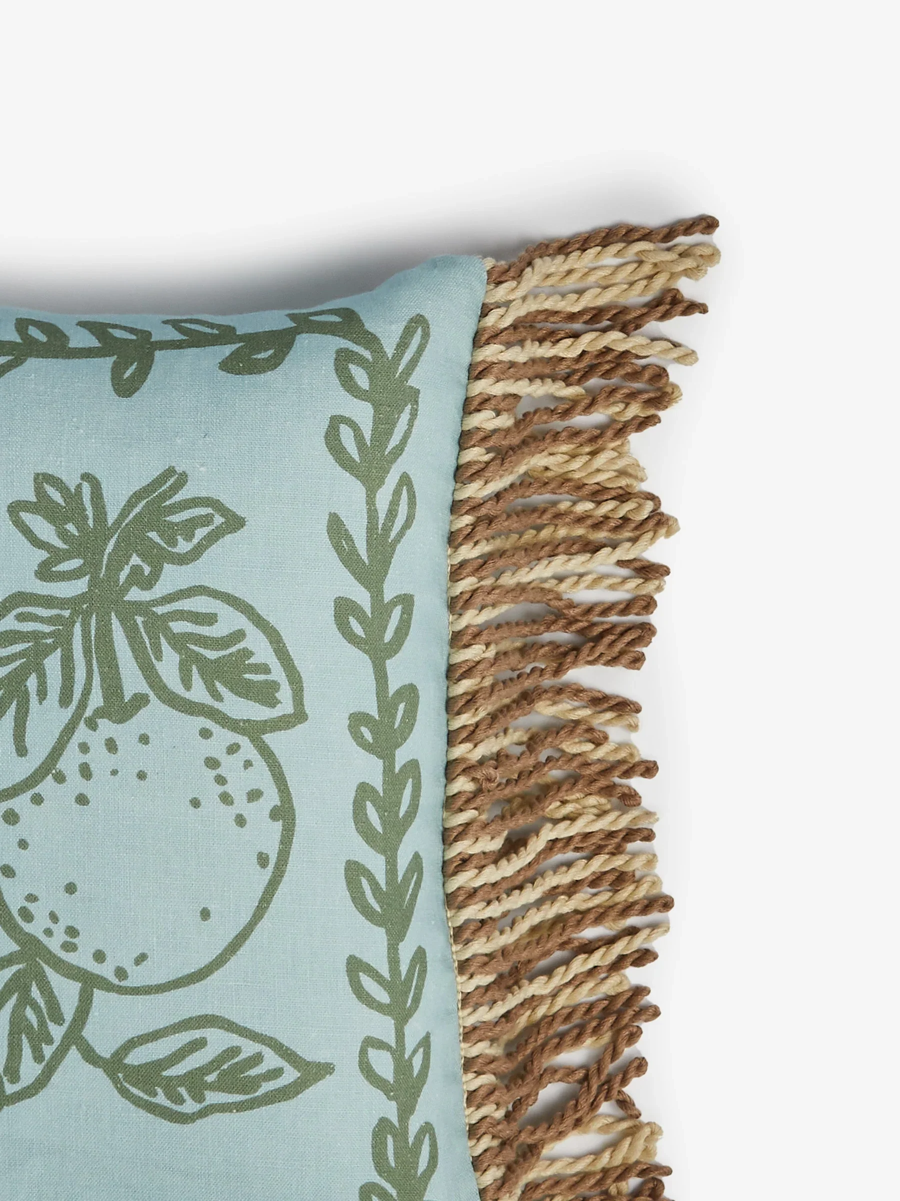 Bonnie & Neil Petra Blue Linen Cushion - Image 7