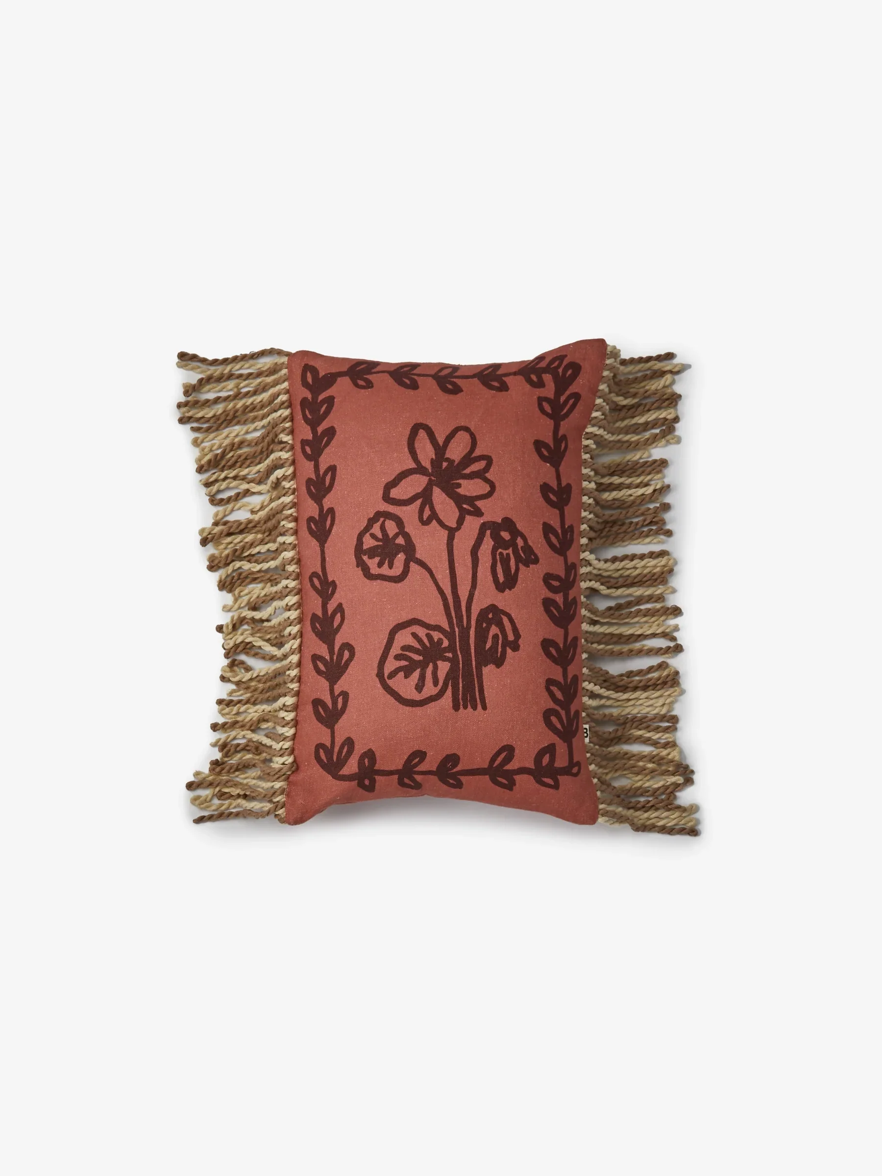Bonnie & Neil Petra Coral Linen Cushion - Image 9