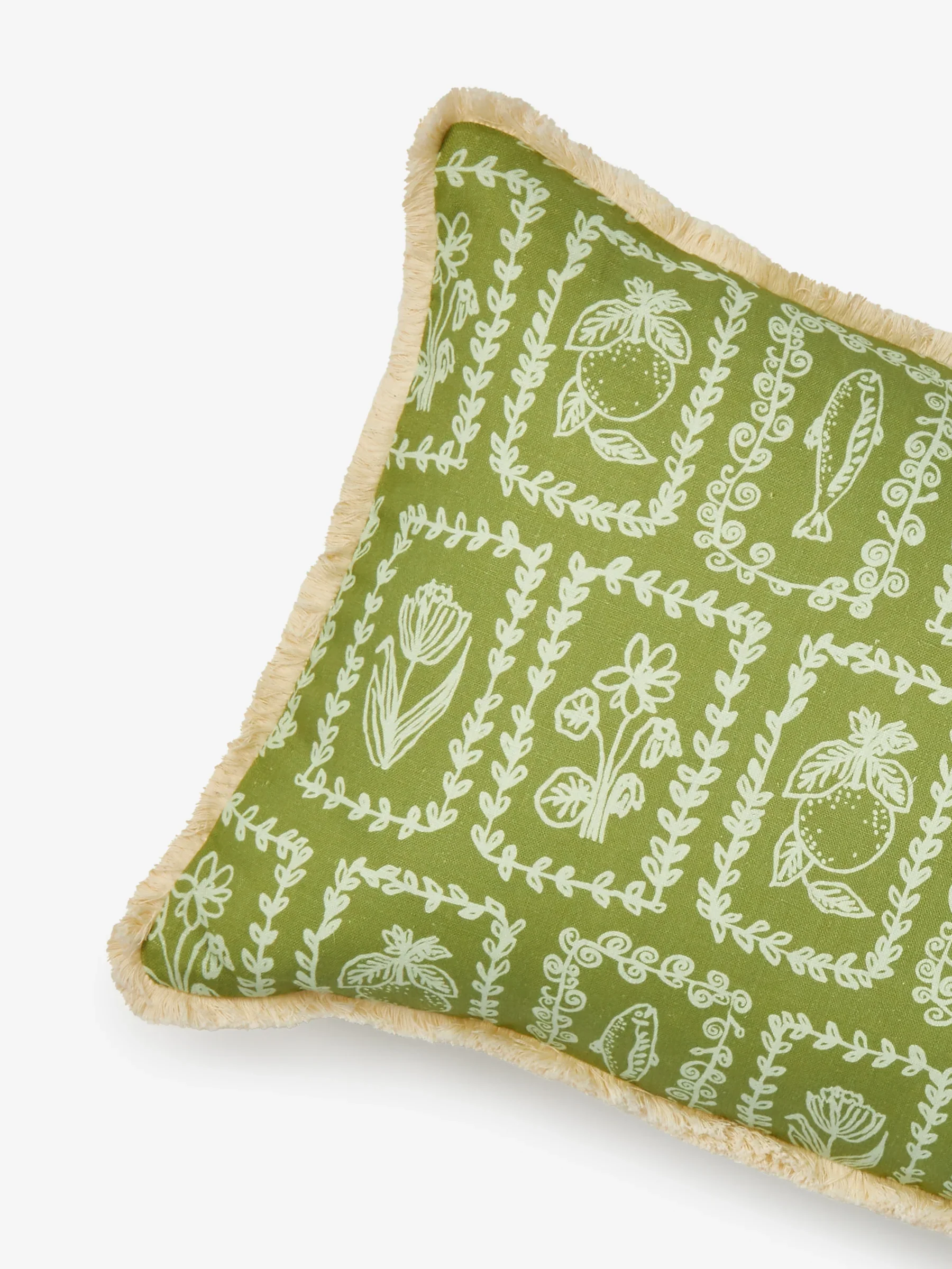 Bonnie & Neil Petra Sage Linen Cushion - Image 3