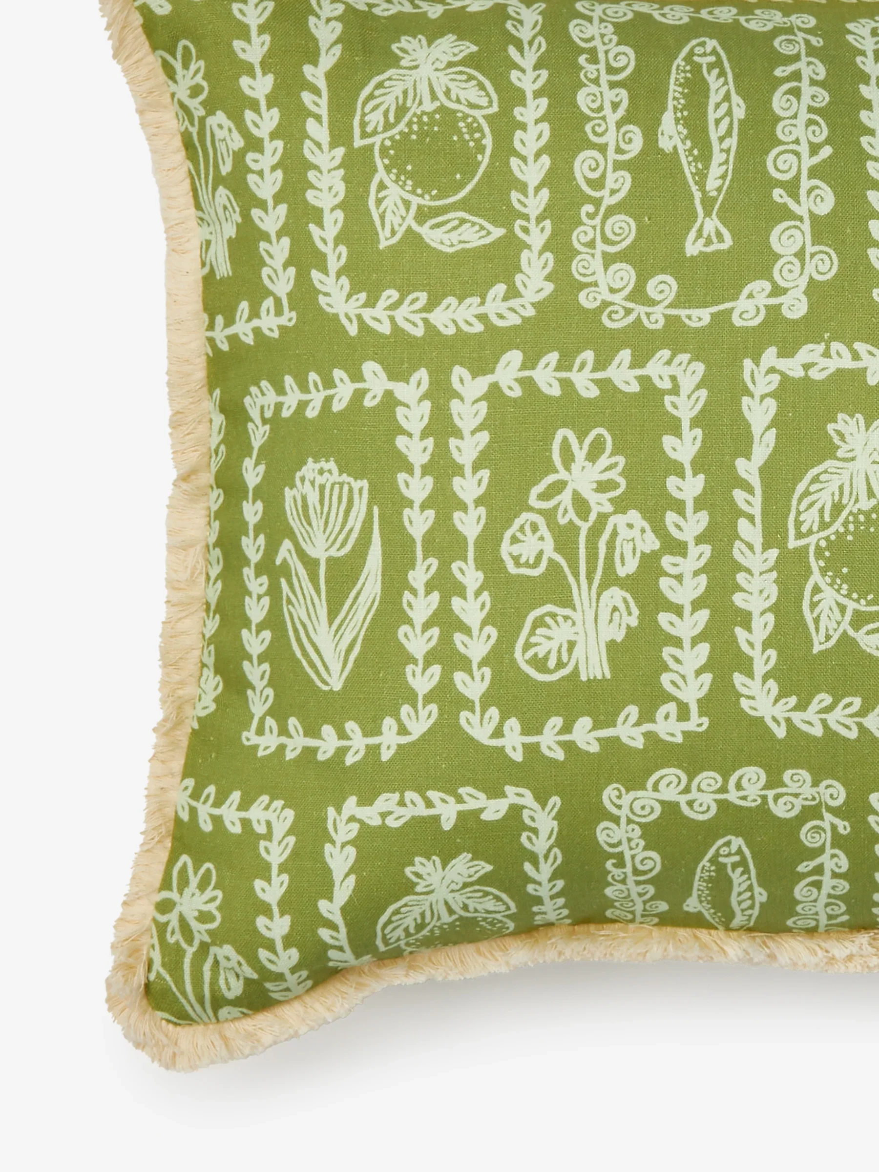 Bonnie & Neil Petra Sage Linen Cushion - Image 4