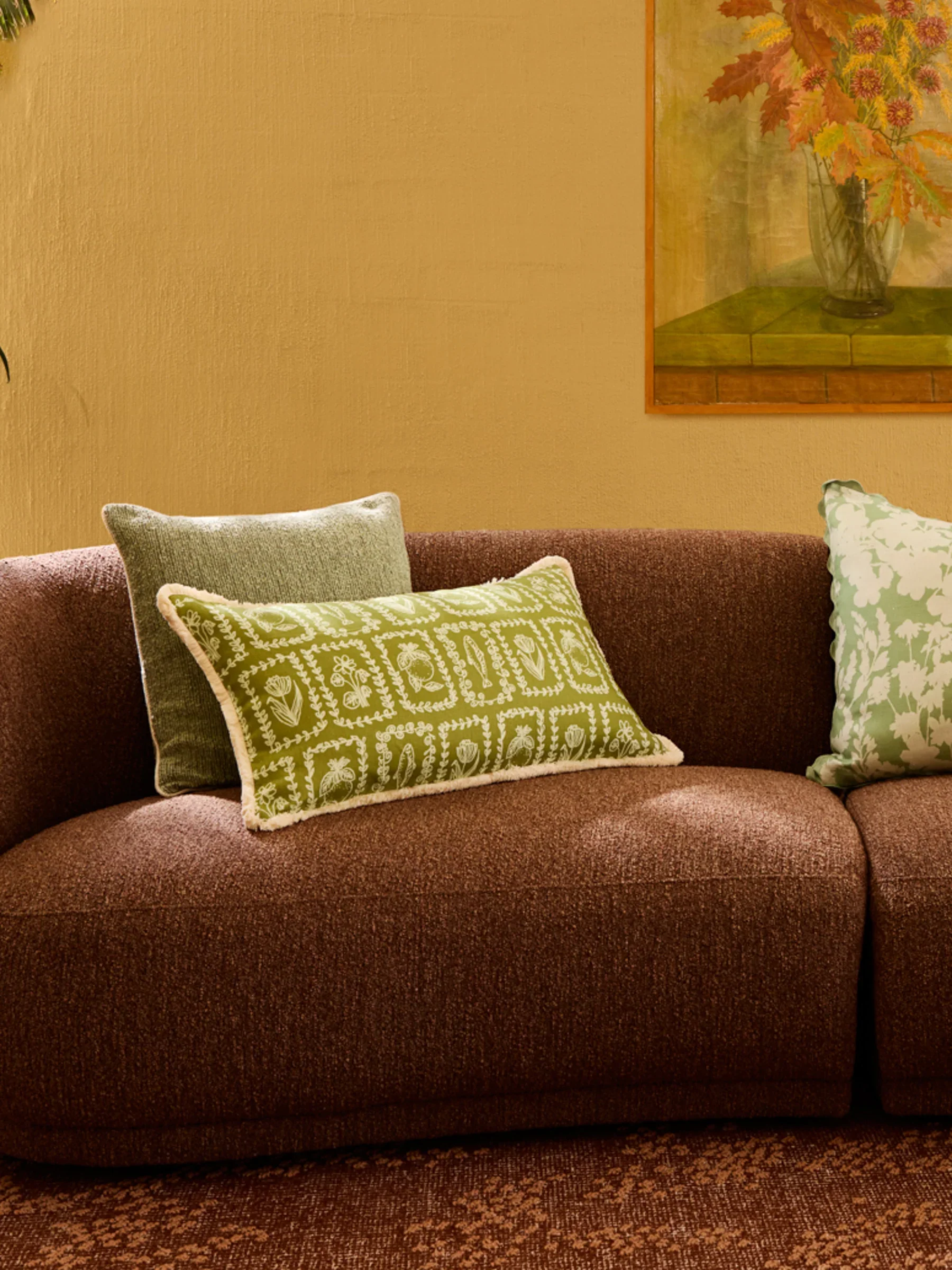 Bonnie & Neil Petra Sage Linen Cushion - Image 6