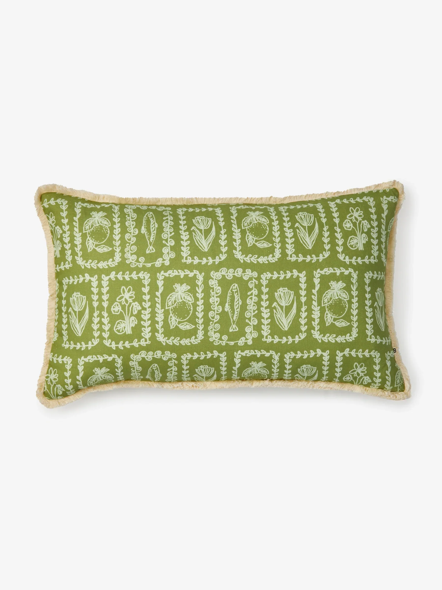 Bonnie & Neil Petra Sage Linen Cushion - Image 7