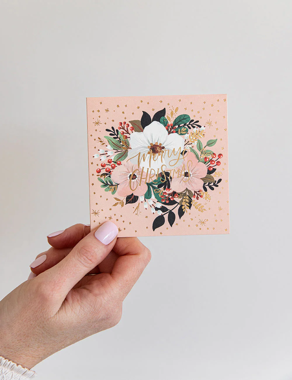 Bespoke Letterpress Christmas Floral Fields Gift Card Boxset - Image 4