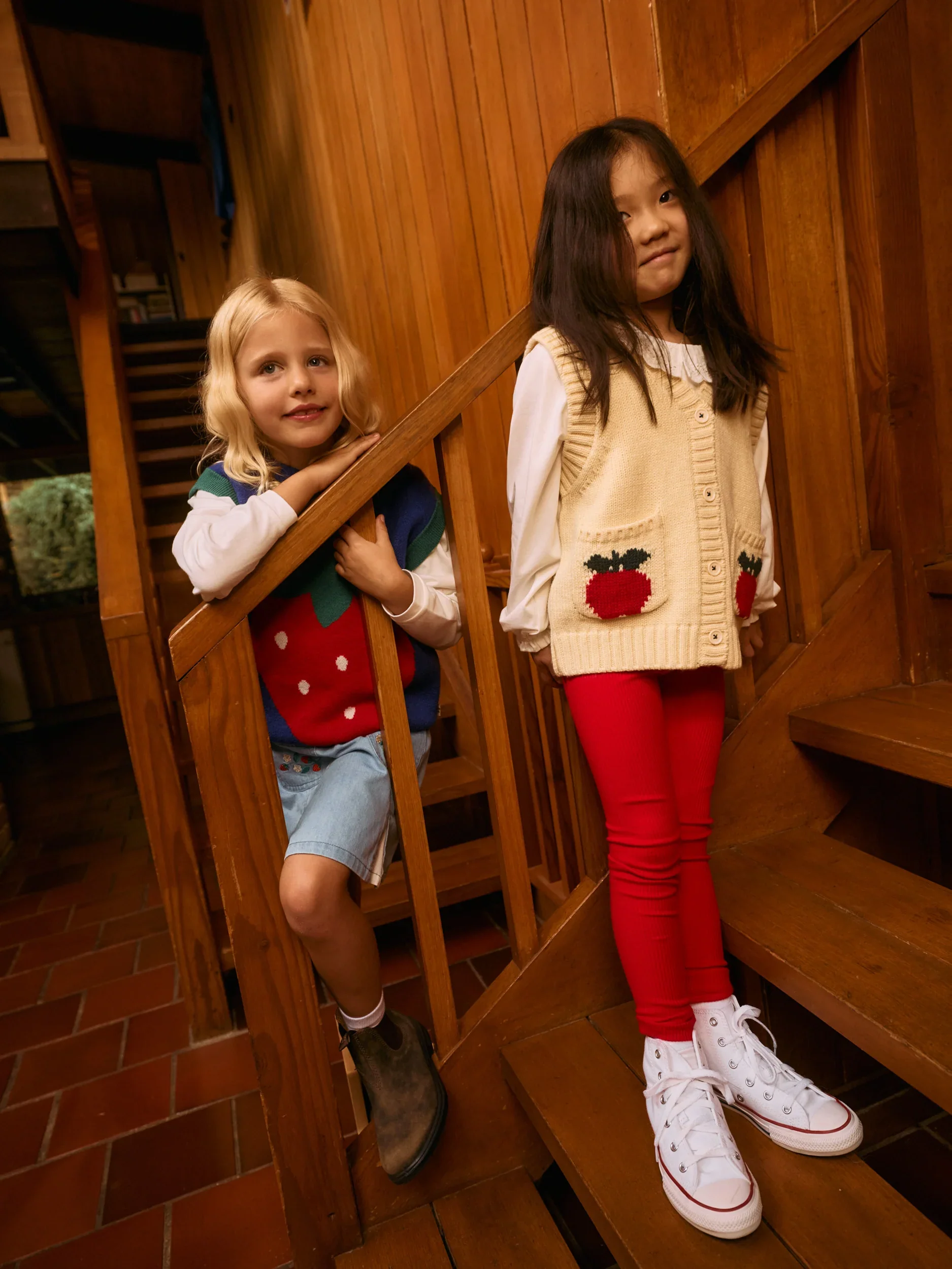 Goldie + Ace Apple Pocket Knit Vest - Image 3