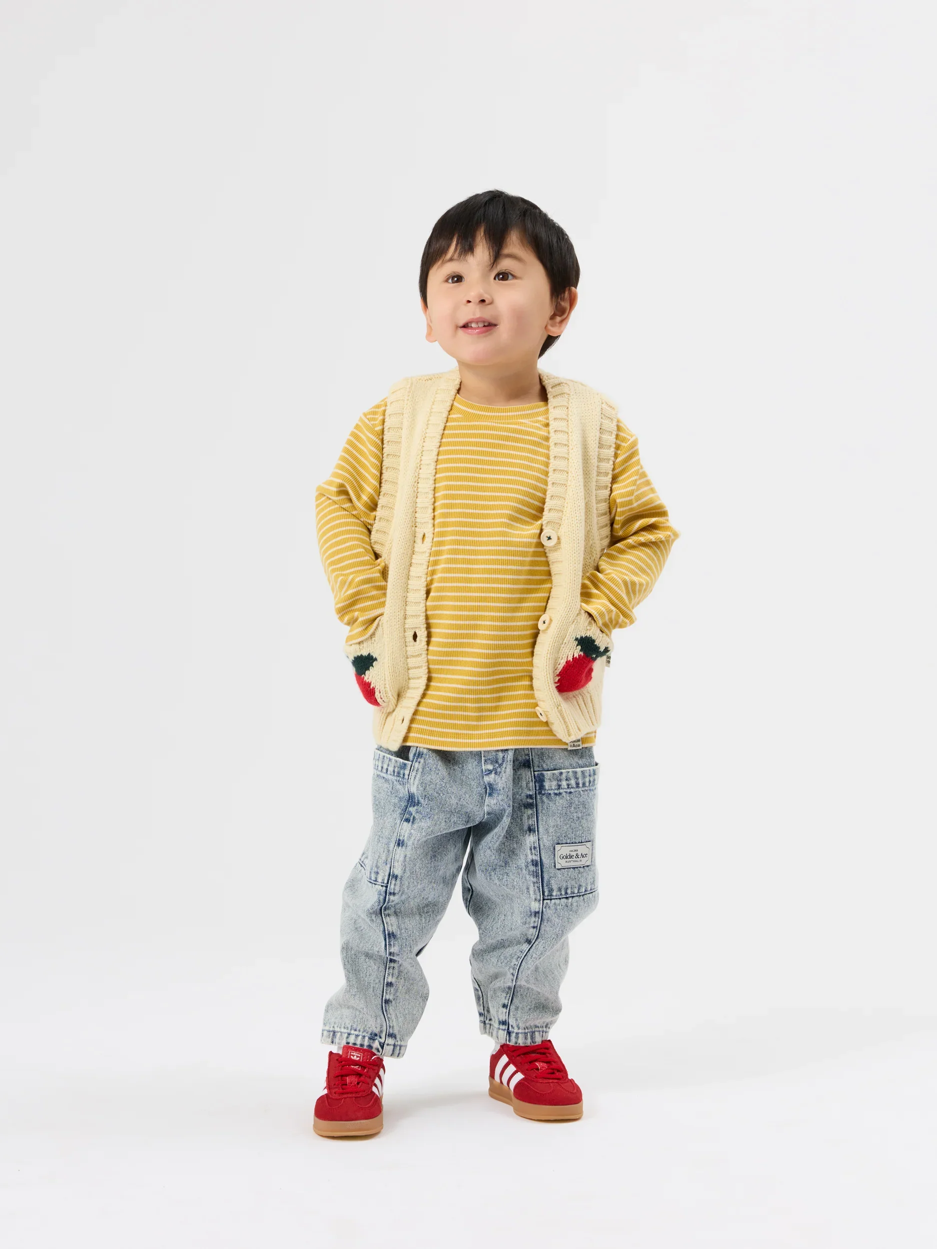 Goldie + Ace Apple Pocket Knit Vest - Image 4