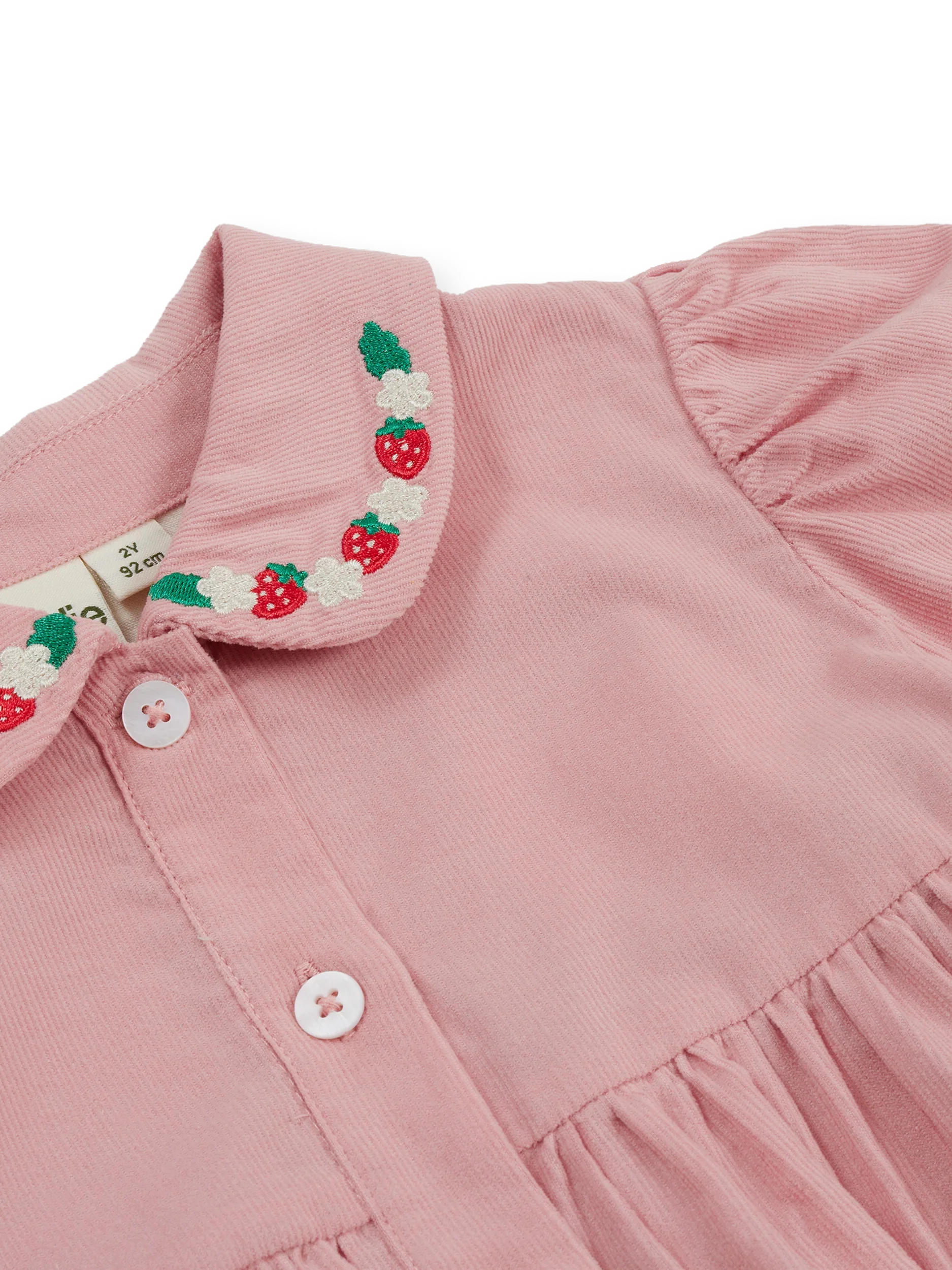 Goldie + Ace Wild Strawberry Corduroy Collar Dress - Image 5