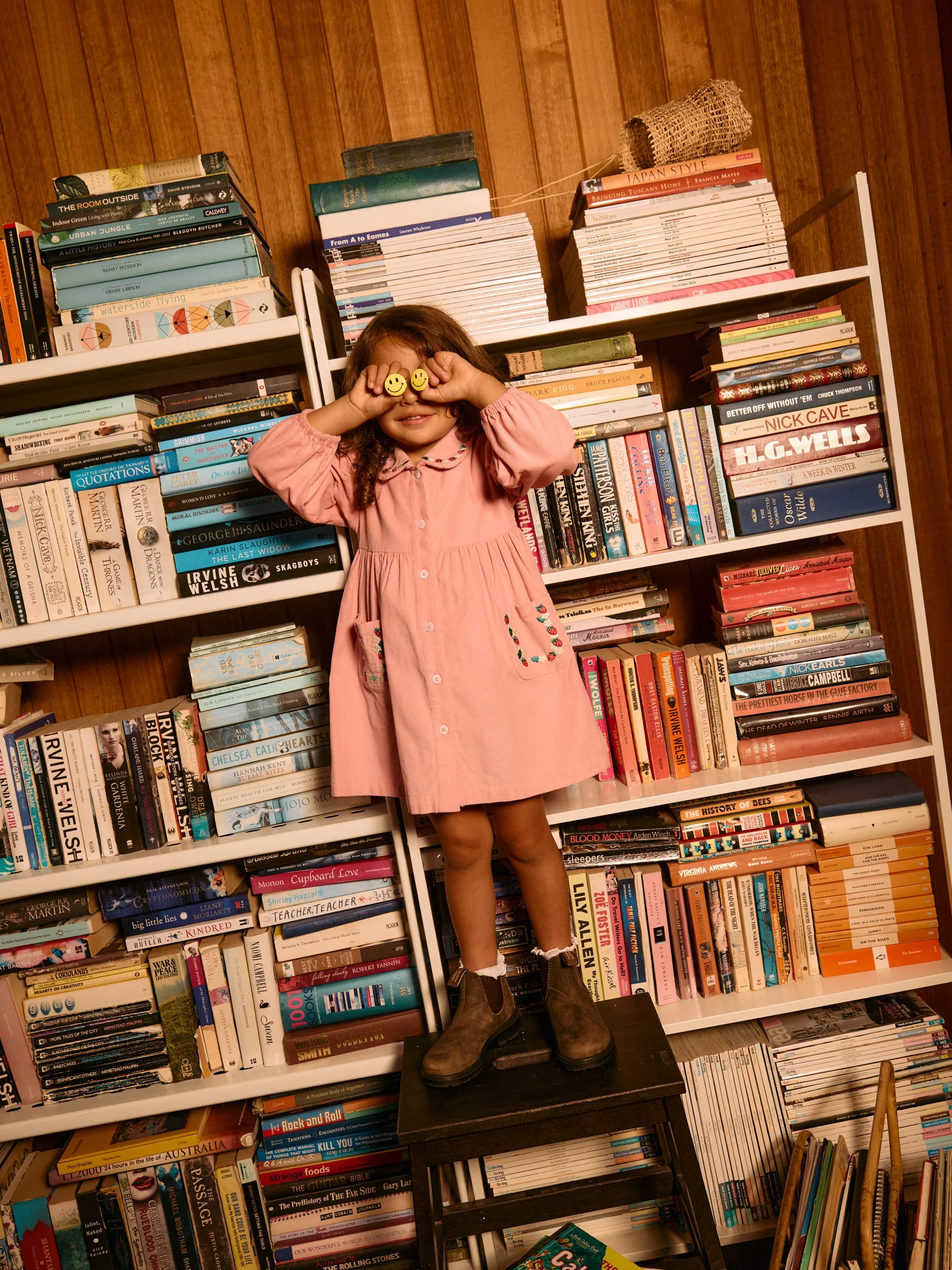 Goldie + Ace Wild Strawberry Corduroy Collar Dress - Image 6