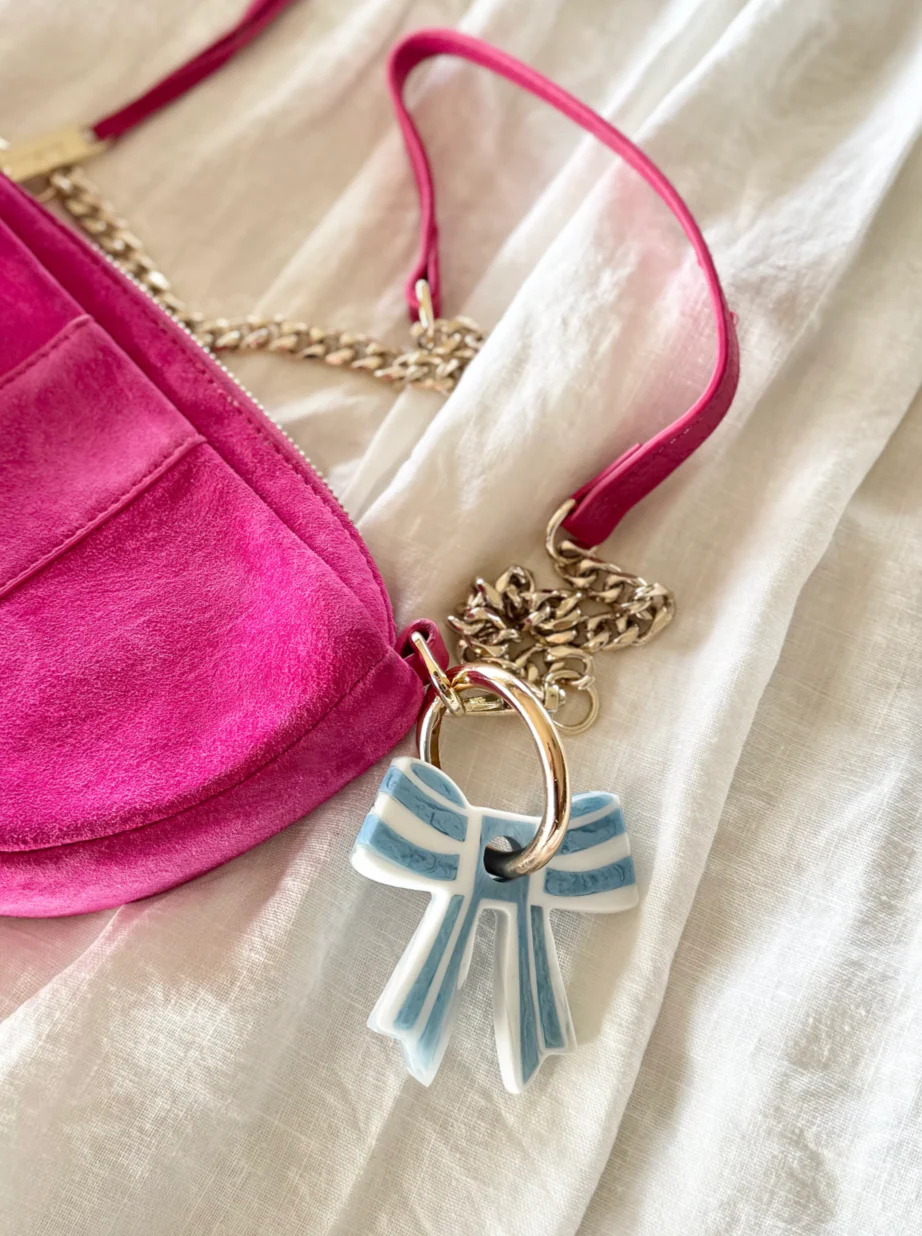 Greenwood Designs Stripey Bow Resin Keyring - Image 7
