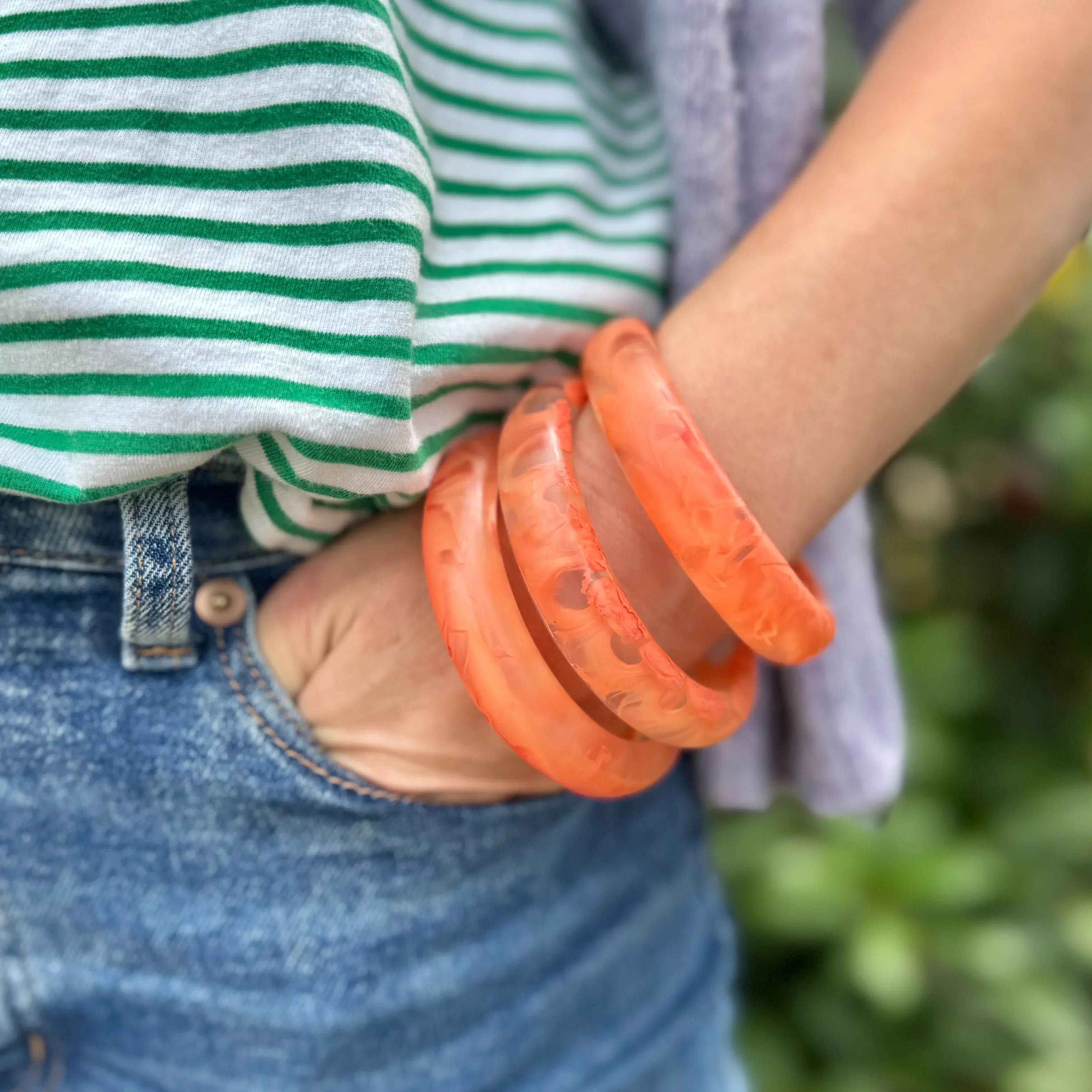 Greenwood Designs Thick Marbled Bangles - Image 5