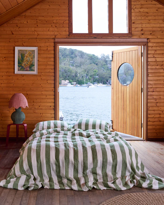 Kip & Co Moss Stripe Bedding - Image 3