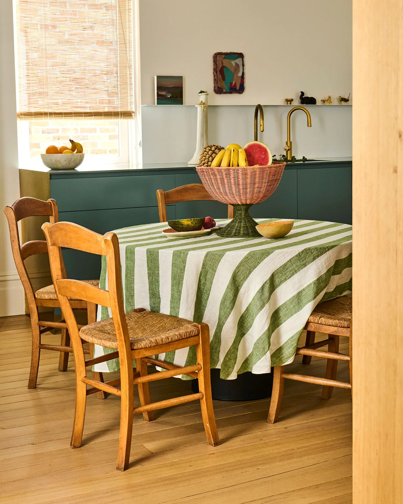 Kip & Co Moss Stripe Table Linen - Image 4