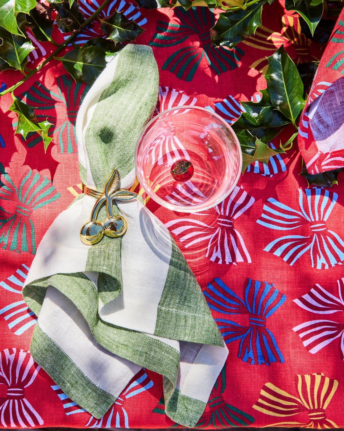 Kip & Co Moss Stripe Table Linen - Image 7