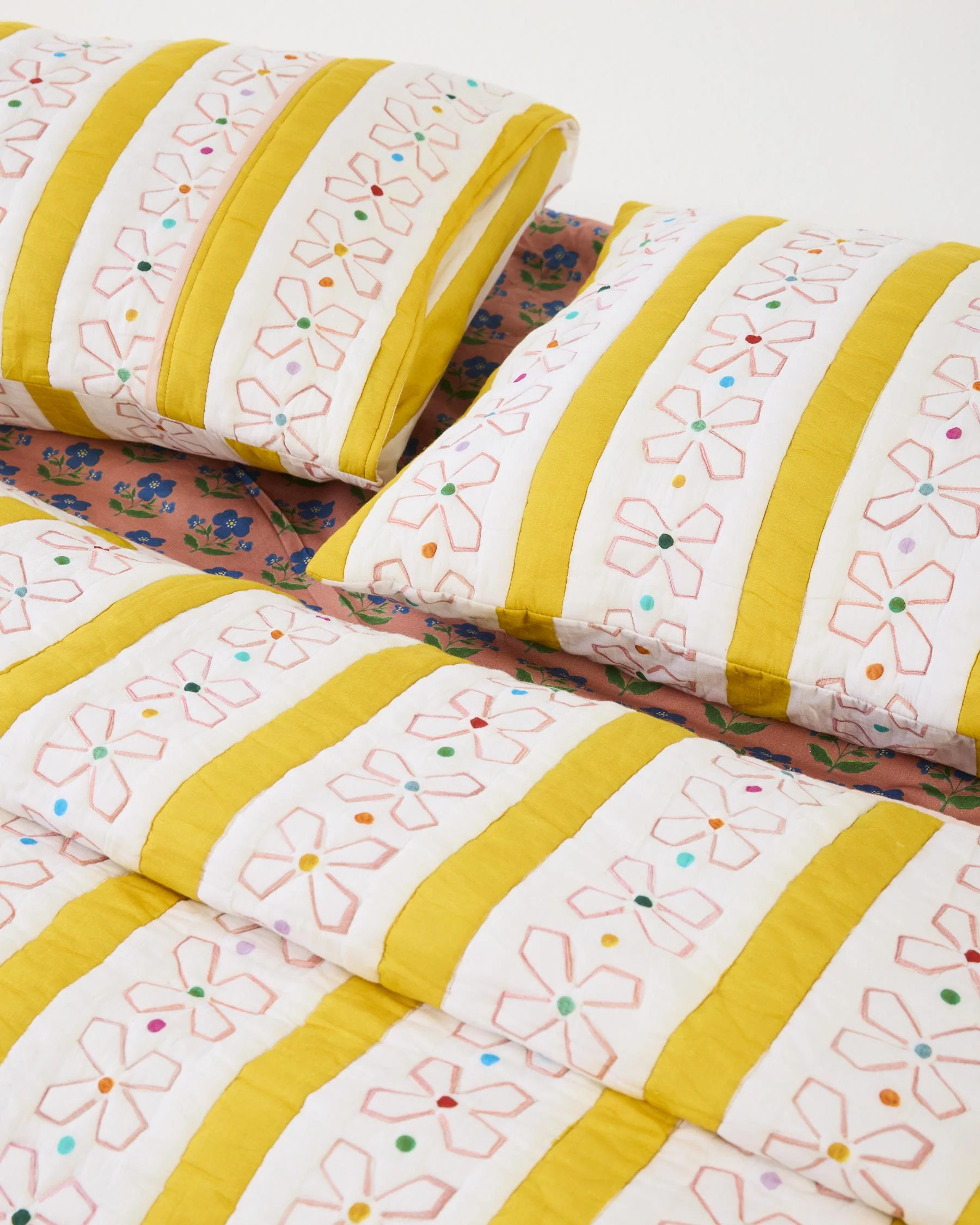 Kip & Co X Anna Spiro Daisy Chain Quilted Bed Linen