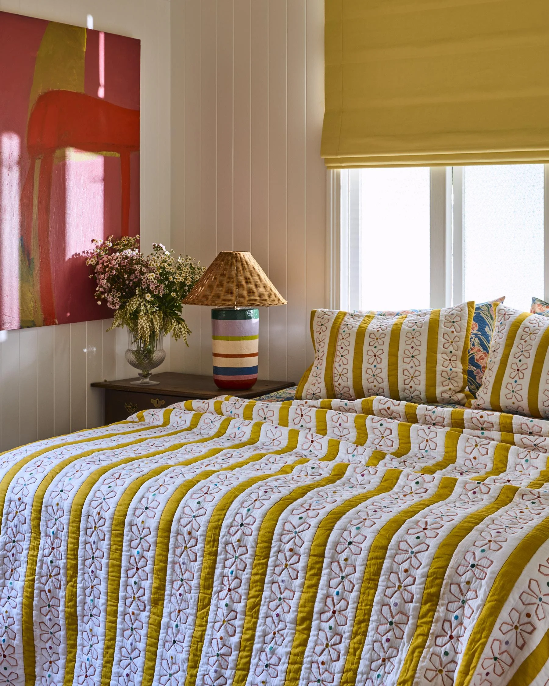 Kip & Co X Anna Spiro Daisy Chain Quilted Bed Linen - Image 2