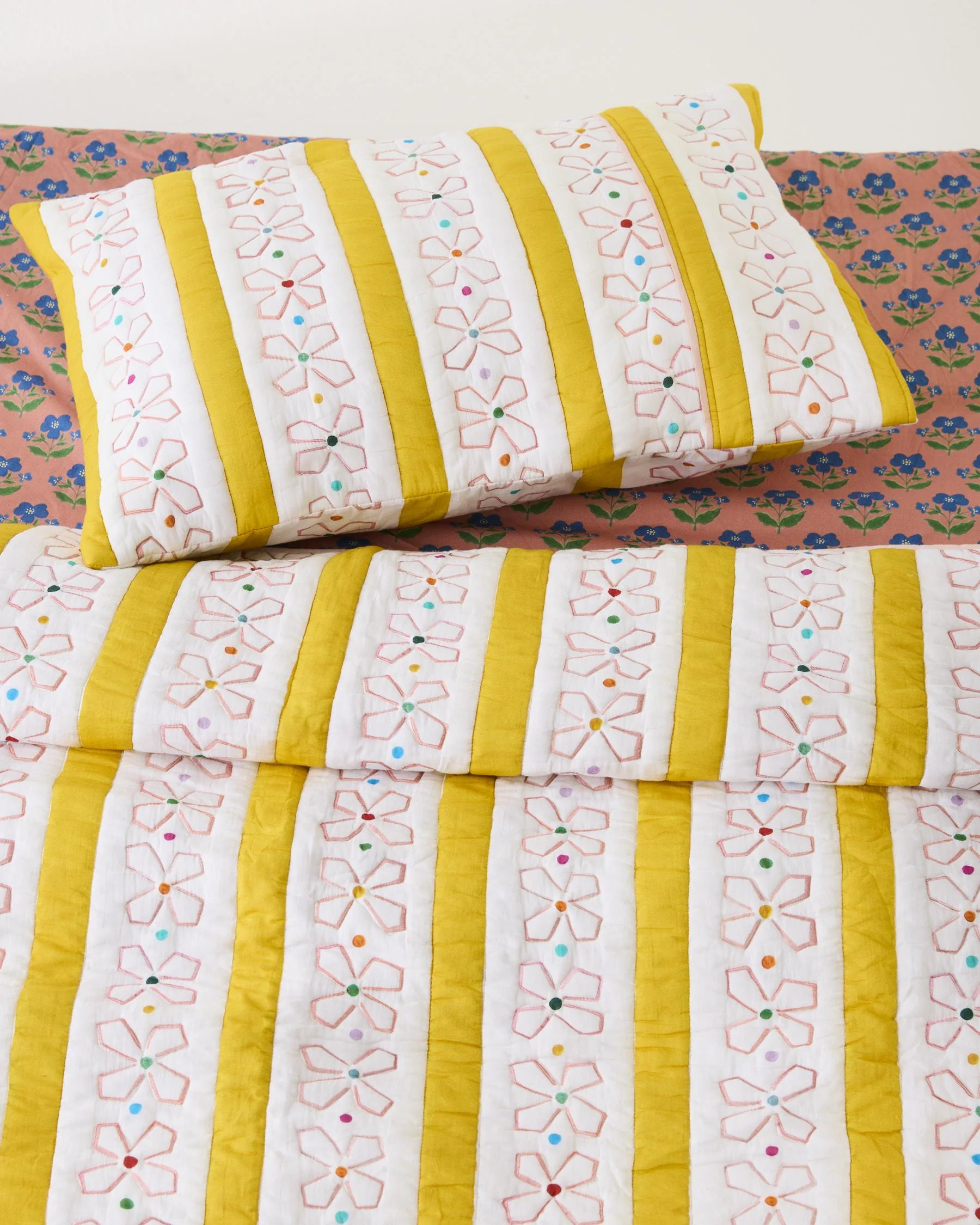 Kip & Co X Anna Spiro Daisy Chain Quilted Bed Linen - Image 4