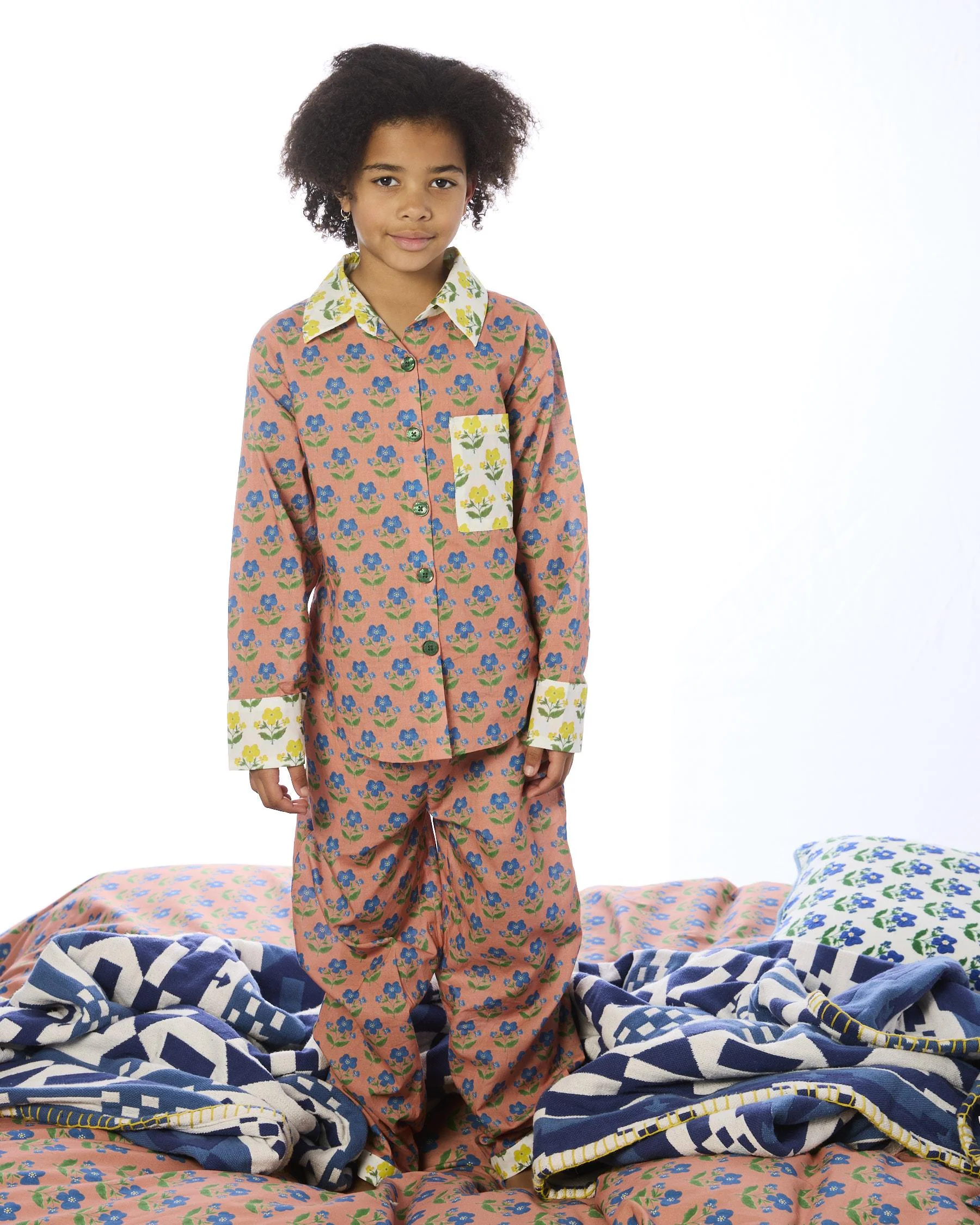 Kip & Co X Anna Spiro Indian Summer Rose Kids Pyjama Set - Image 4