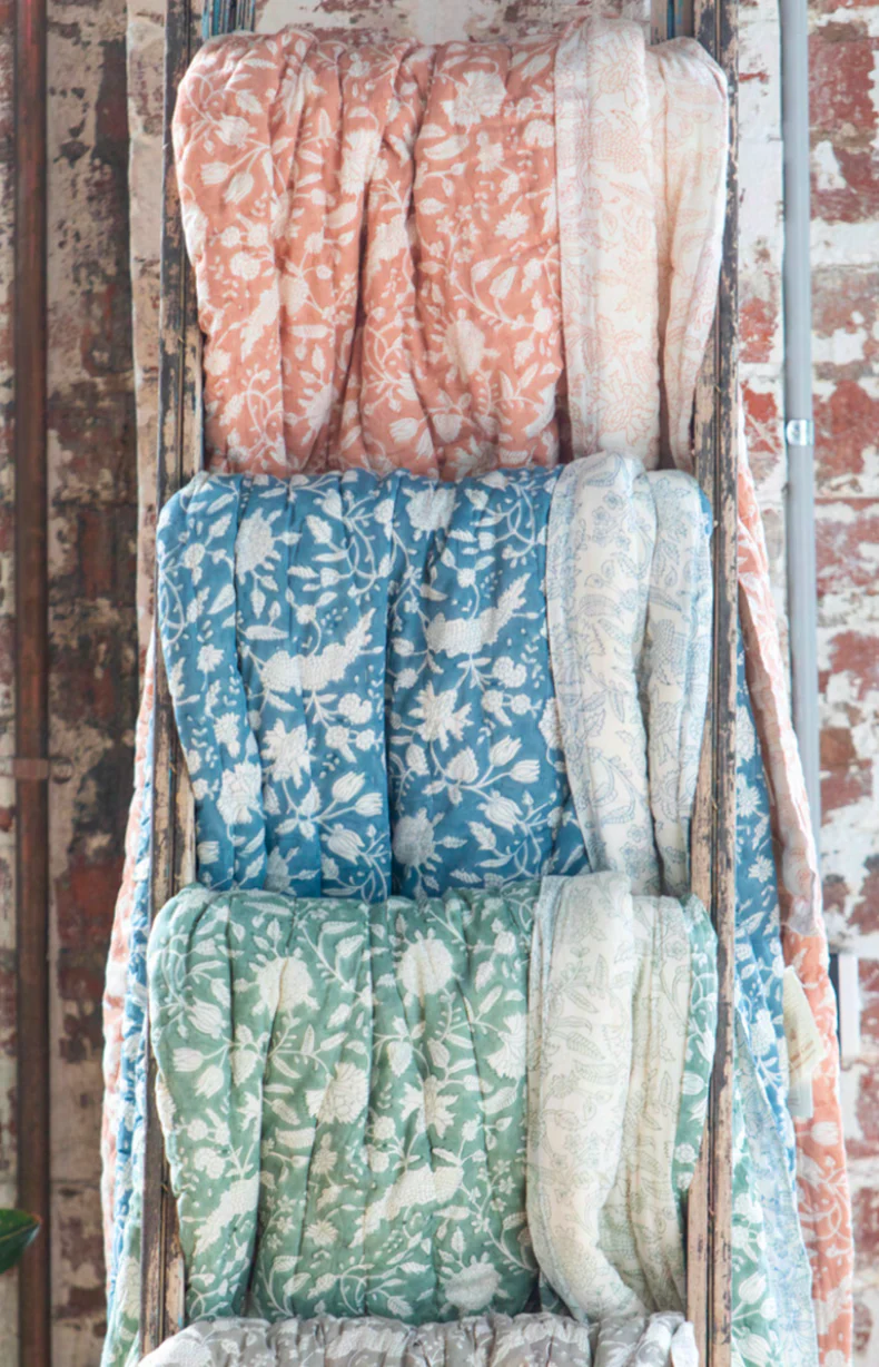 Mandalay Designs Jadeite Floral Vine Bed Linen SALE - Image 3