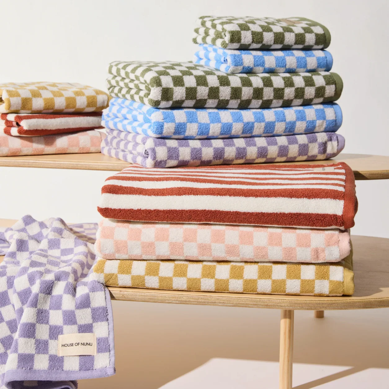 Nunu Sky Red Ochre Stripe Bath Collection - Image 8