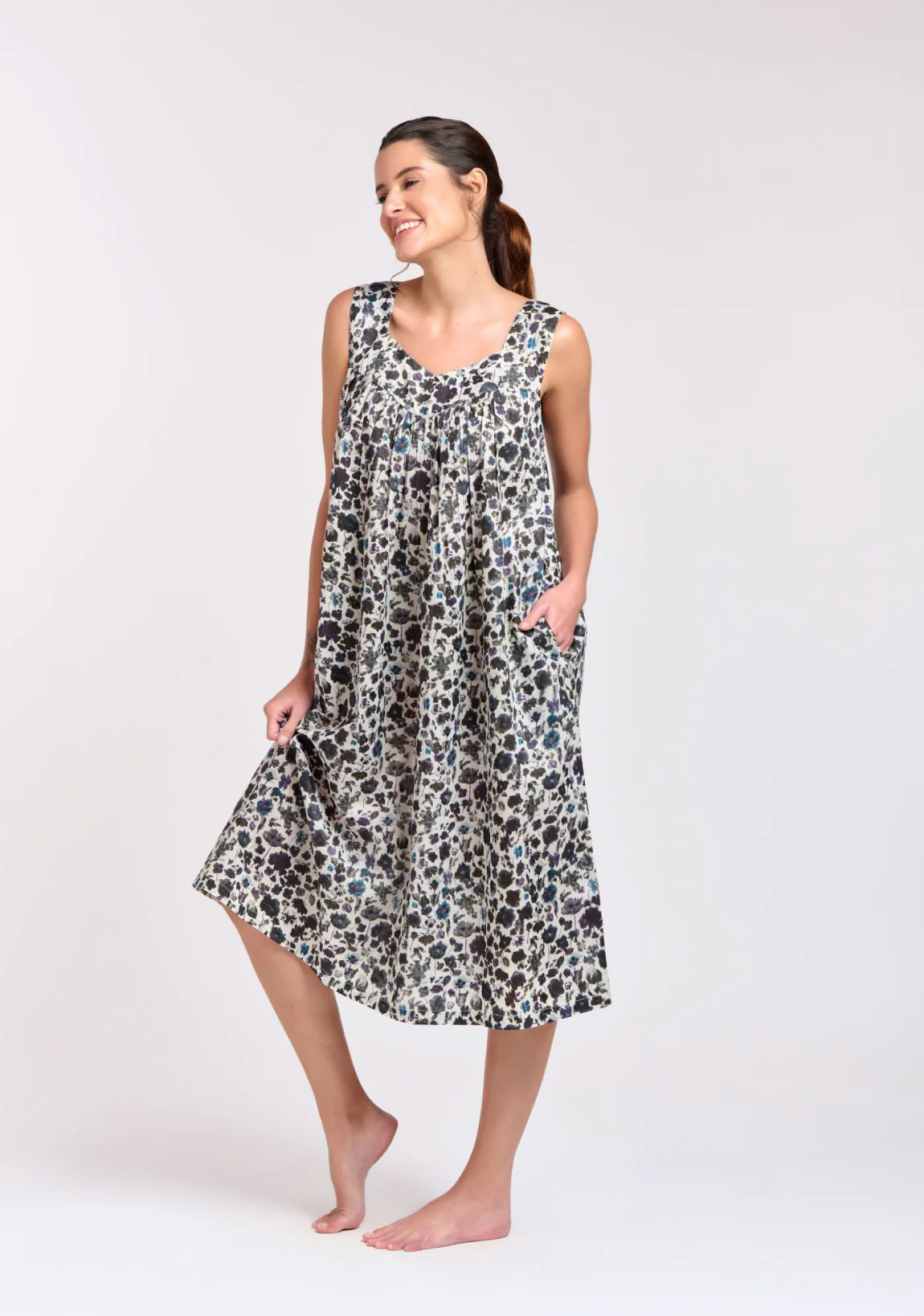 V Neck Midnight Nightie Dress - Image 3