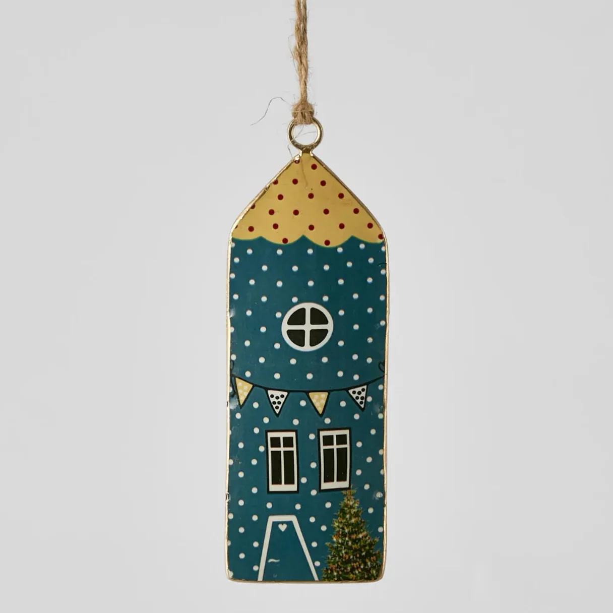 Village Enamel House Hanging Ornament - Image 4