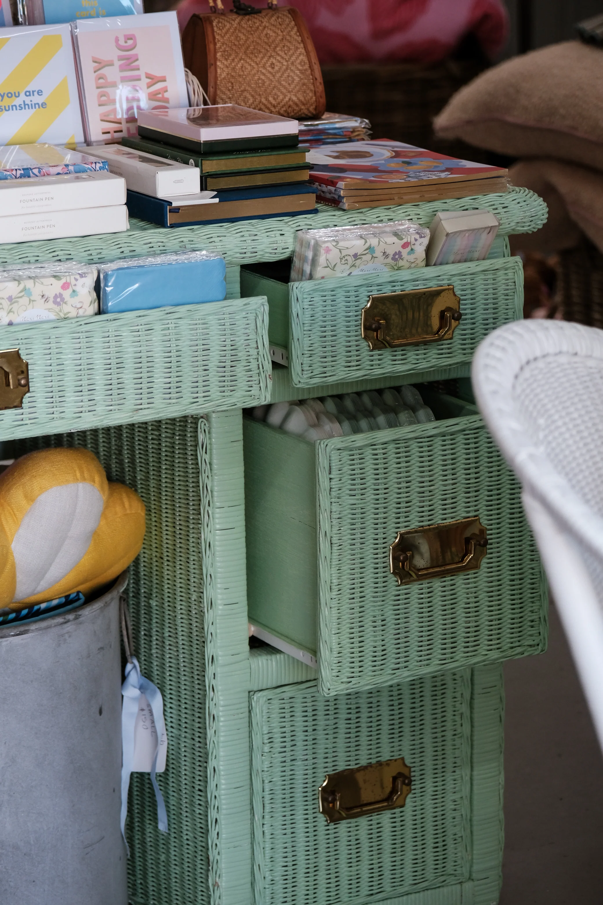 Vintage Rattan Desk - Image 3