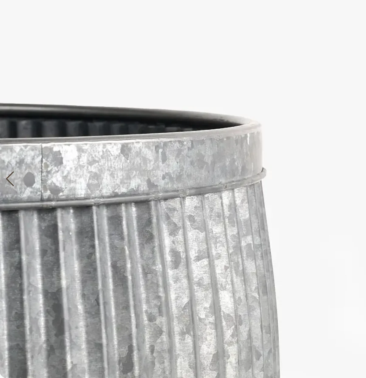 Wicka Dupont Fluted Metal Tin Planter - Image 6